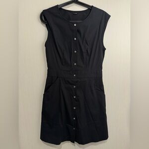Theory Button Down Shirt Dress. Black. Size 6. No flaws noted.
